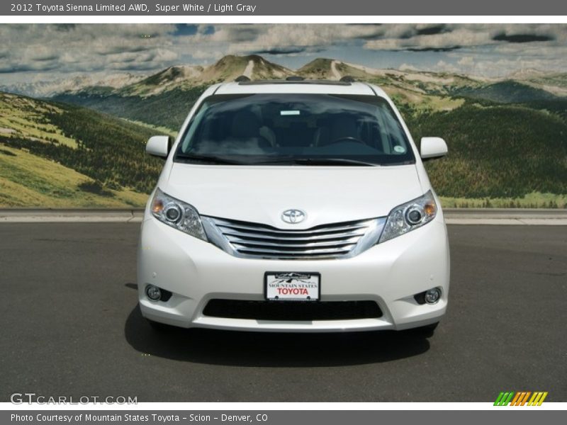 Super White / Light Gray 2012 Toyota Sienna Limited AWD
