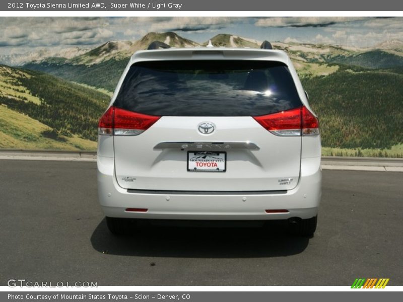 Super White / Light Gray 2012 Toyota Sienna Limited AWD