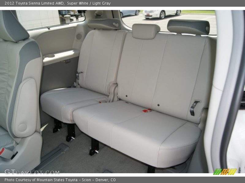 Rear Seat of 2012 Sienna Limited AWD