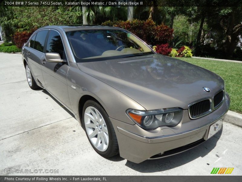 Kalahari Beige Metallic / Dark Beige/Beige III 2004 BMW 7 Series 745Li Sedan