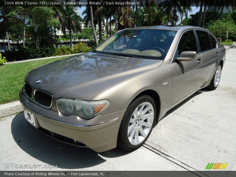 Kalahari Beige Metallic / Dark Beige/Beige III 2004 BMW 7 Series 745Li Sedan