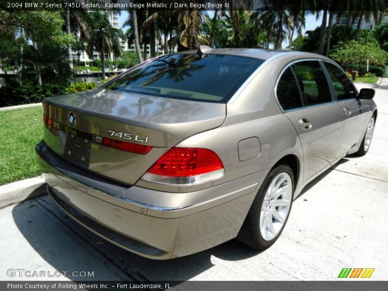 Kalahari Beige Metallic / Dark Beige/Beige III 2004 BMW 7 Series 745Li Sedan
