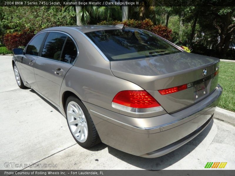 Kalahari Beige Metallic / Dark Beige/Beige III 2004 BMW 7 Series 745Li Sedan