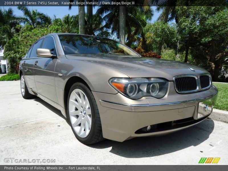 Kalahari Beige Metallic / Dark Beige/Beige III 2004 BMW 7 Series 745Li Sedan