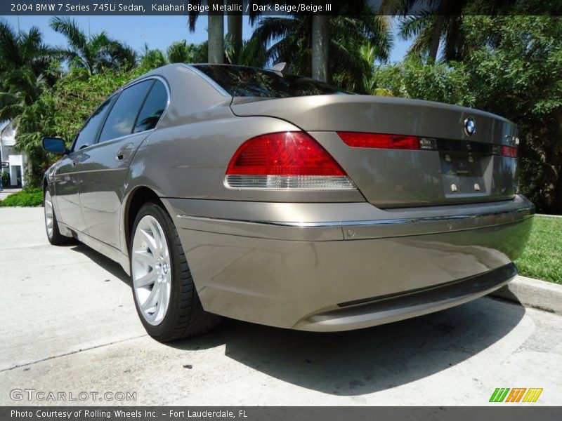 Kalahari Beige Metallic / Dark Beige/Beige III 2004 BMW 7 Series 745Li Sedan
