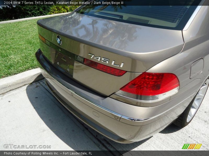 Kalahari Beige Metallic / Dark Beige/Beige III 2004 BMW 7 Series 745Li Sedan