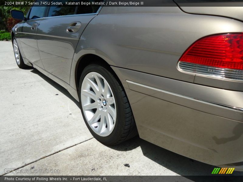 Kalahari Beige Metallic / Dark Beige/Beige III 2004 BMW 7 Series 745Li Sedan