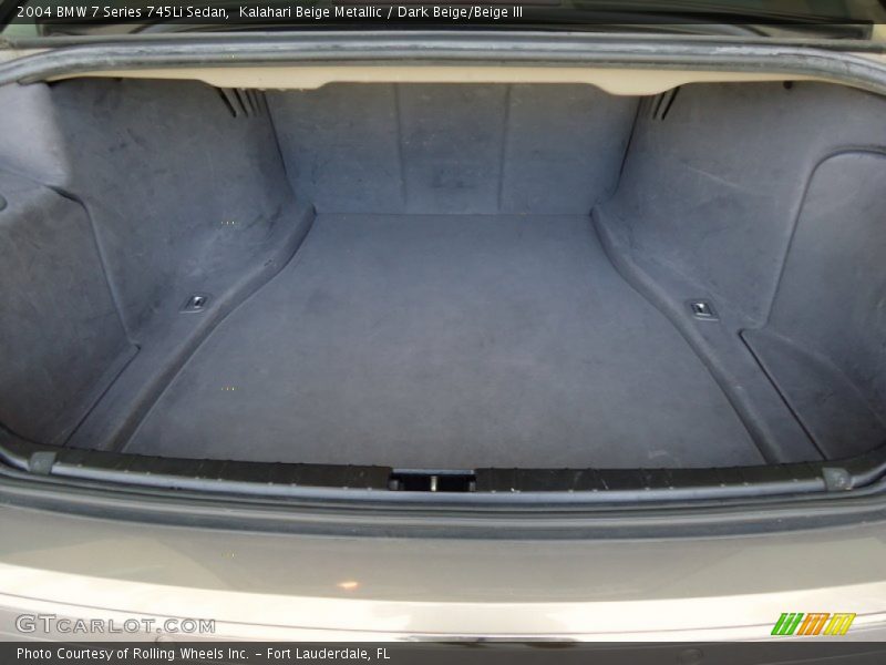  2004 7 Series 745Li Sedan Trunk