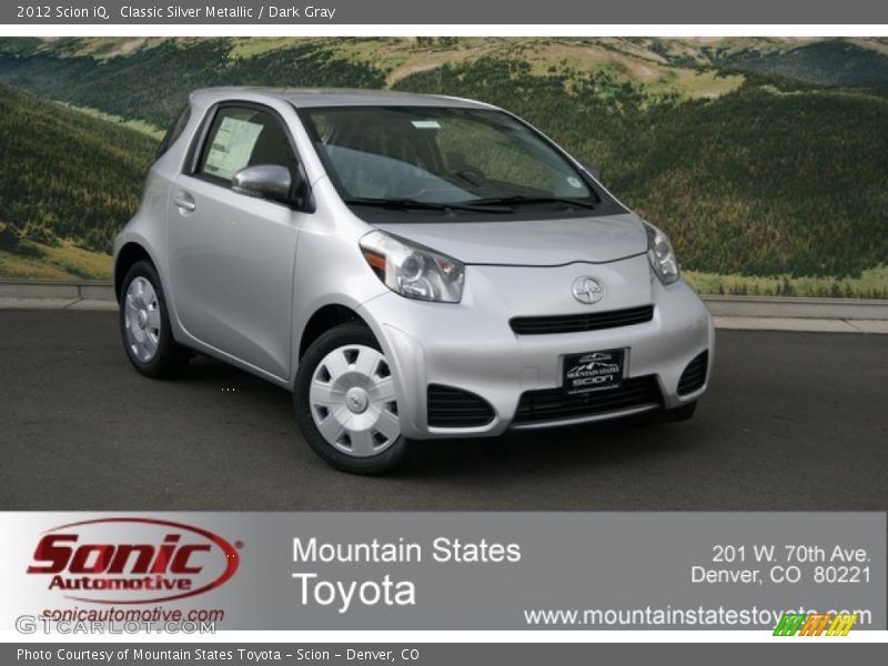 Classic Silver Metallic / Dark Gray 2012 Scion iQ