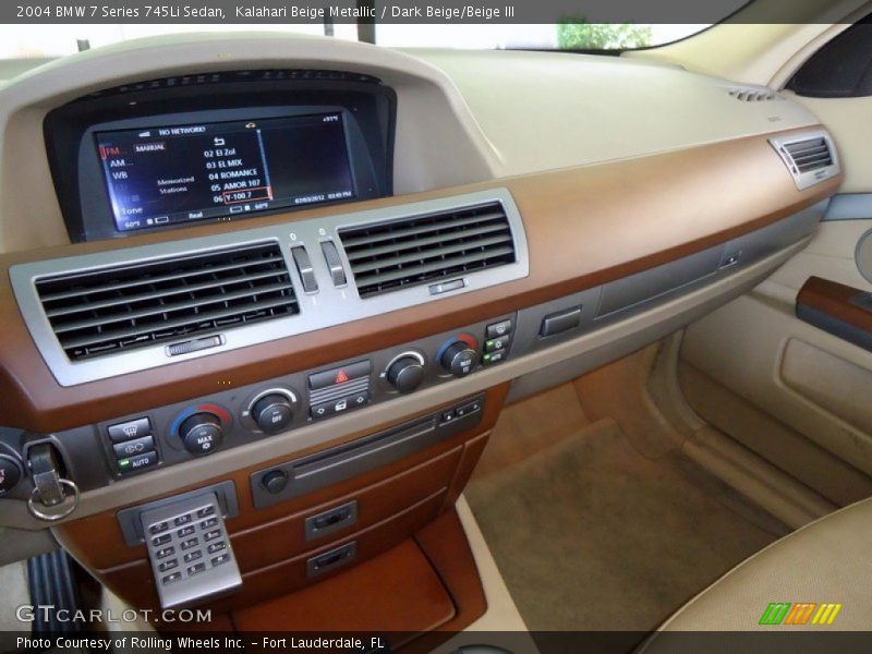 Kalahari Beige Metallic / Dark Beige/Beige III 2004 BMW 7 Series 745Li Sedan