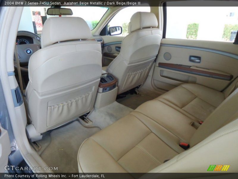 Rear Seat of 2004 7 Series 745Li Sedan