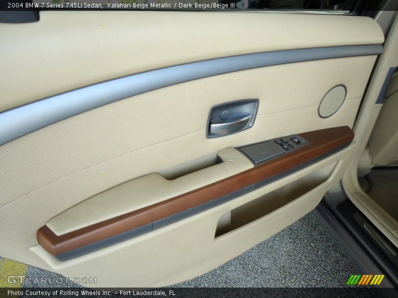 Kalahari Beige Metallic / Dark Beige/Beige III 2004 BMW 7 Series 745Li Sedan