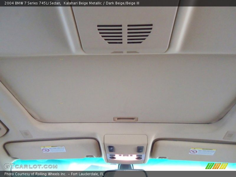 Kalahari Beige Metallic / Dark Beige/Beige III 2004 BMW 7 Series 745Li Sedan