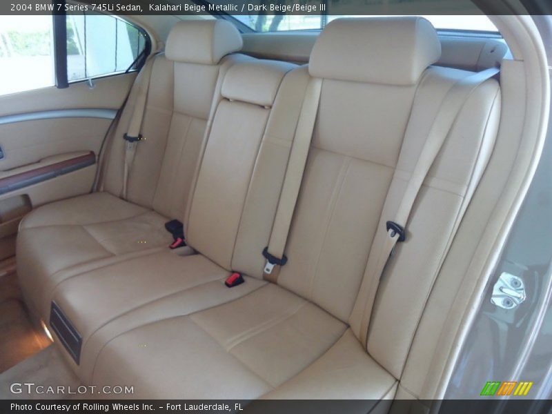 Rear Seat of 2004 7 Series 745Li Sedan