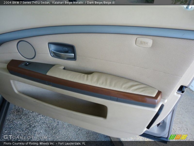 Kalahari Beige Metallic / Dark Beige/Beige III 2004 BMW 7 Series 745Li Sedan