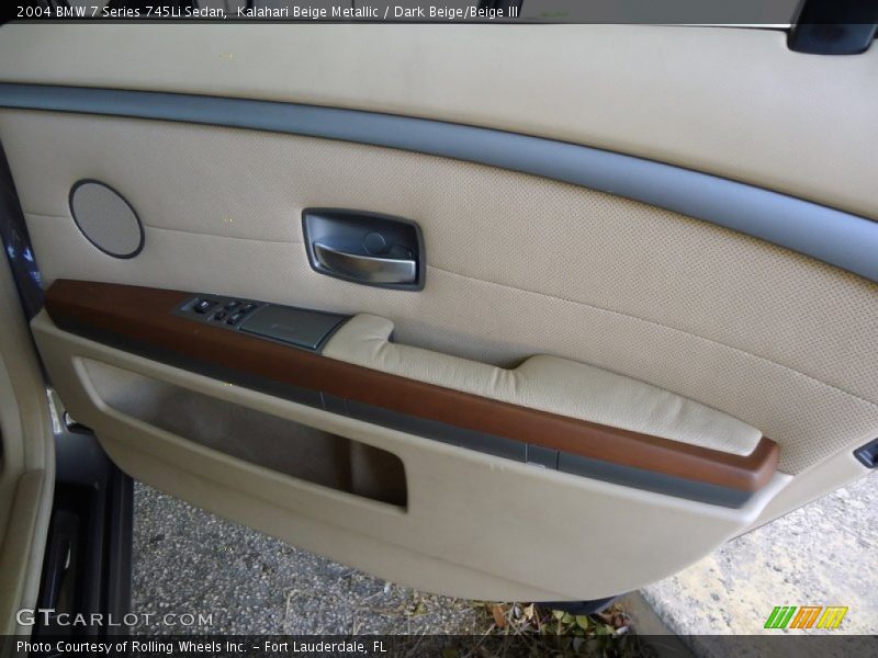 Kalahari Beige Metallic / Dark Beige/Beige III 2004 BMW 7 Series 745Li Sedan