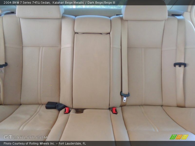 Rear Seat of 2004 7 Series 745Li Sedan