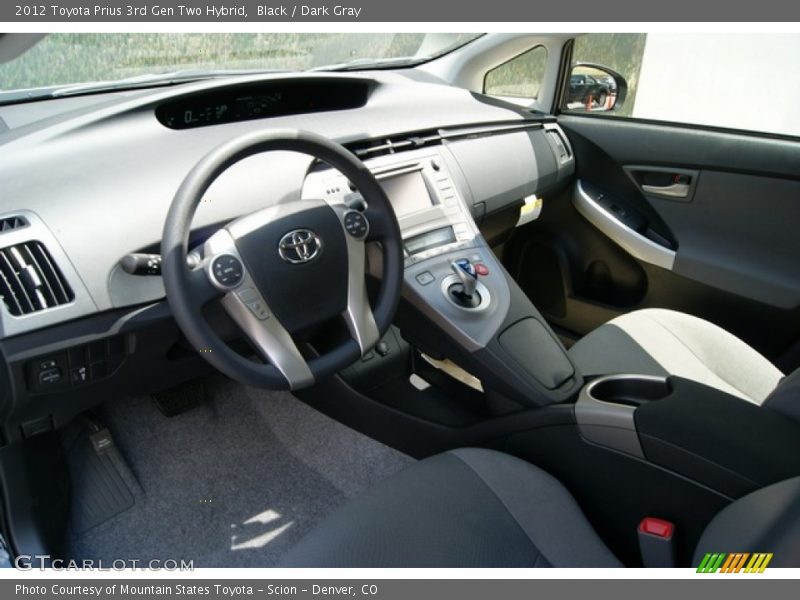 Black / Dark Gray 2012 Toyota Prius 3rd Gen Two Hybrid