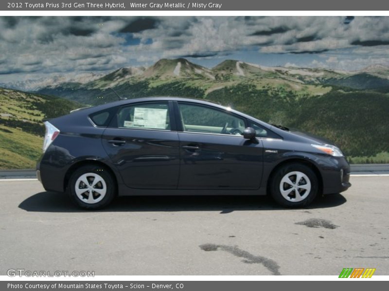 Winter Gray Metallic / Misty Gray 2012 Toyota Prius 3rd Gen Three Hybrid