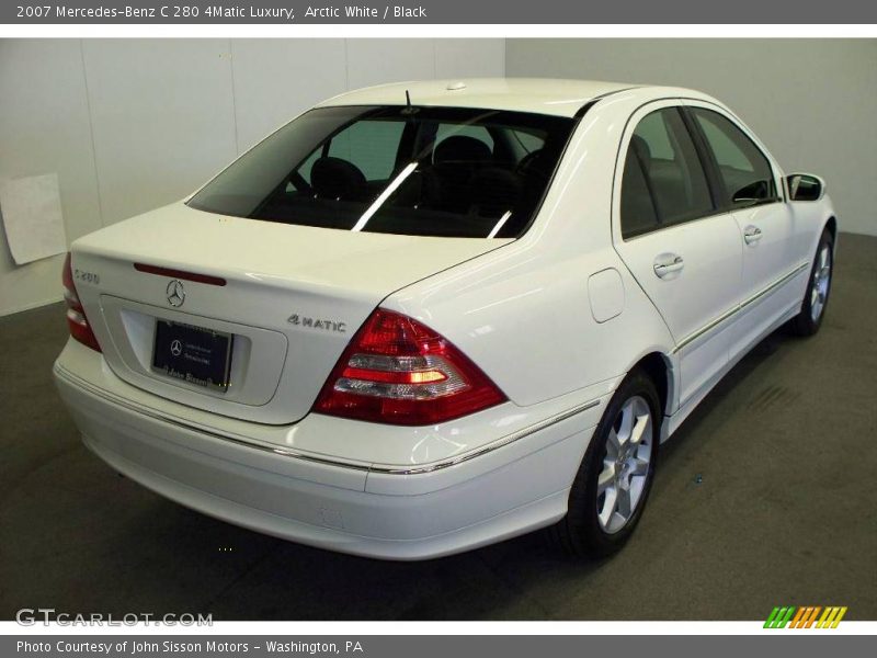 Arctic White / Black 2007 Mercedes-Benz C 280 4Matic Luxury