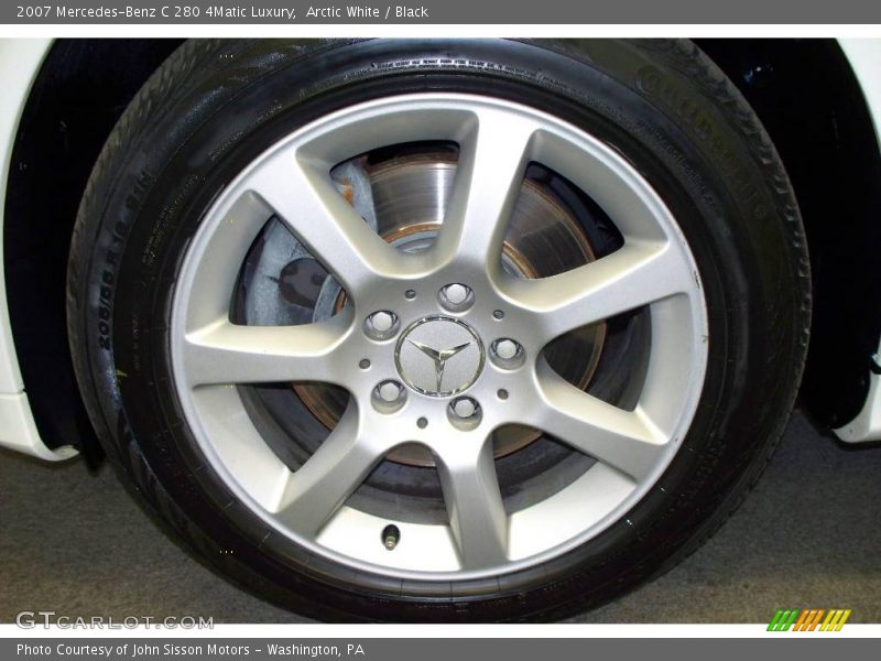 Arctic White / Black 2007 Mercedes-Benz C 280 4Matic Luxury