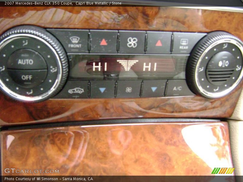 Capri Blue Metallic / Stone 2007 Mercedes-Benz CLK 350 Coupe