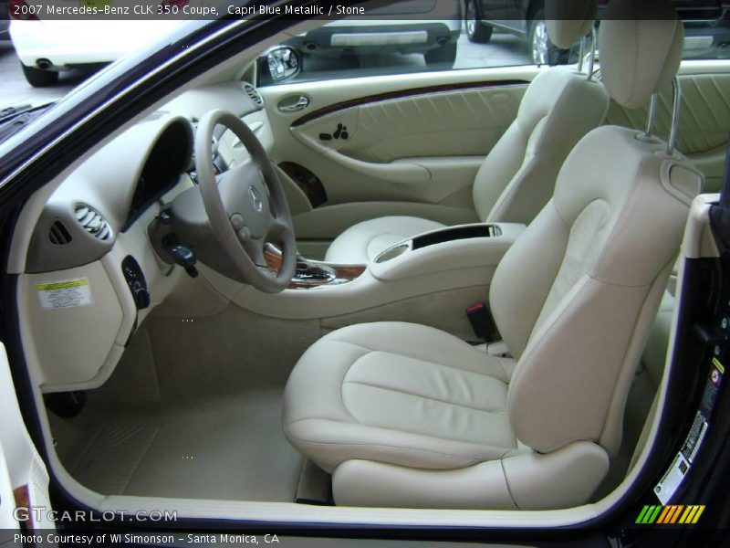 Capri Blue Metallic / Stone 2007 Mercedes-Benz CLK 350 Coupe