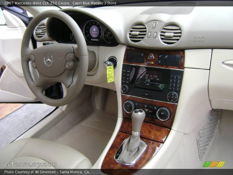 Capri Blue Metallic / Stone 2007 Mercedes-Benz CLK 350 Coupe