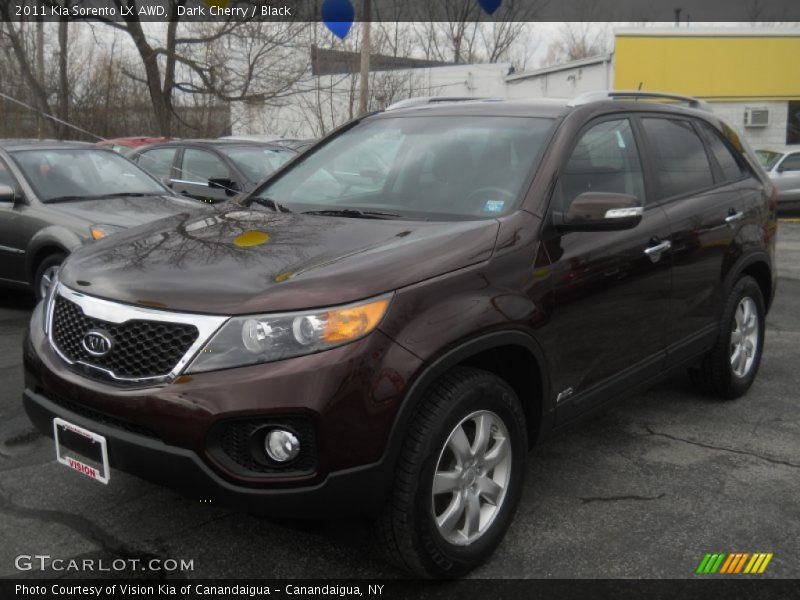 Dark Cherry / Black 2011 Kia Sorento LX AWD