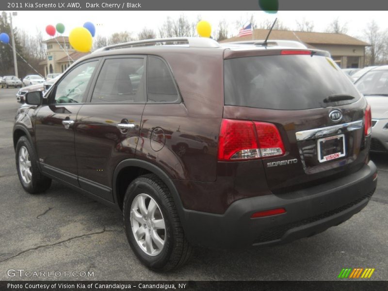 Dark Cherry / Black 2011 Kia Sorento LX AWD