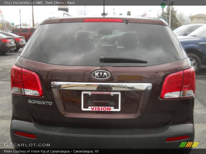 Dark Cherry / Black 2011 Kia Sorento LX AWD