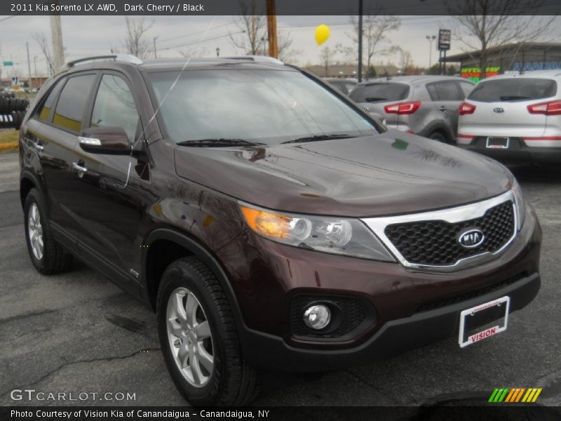 Dark Cherry / Black 2011 Kia Sorento LX AWD