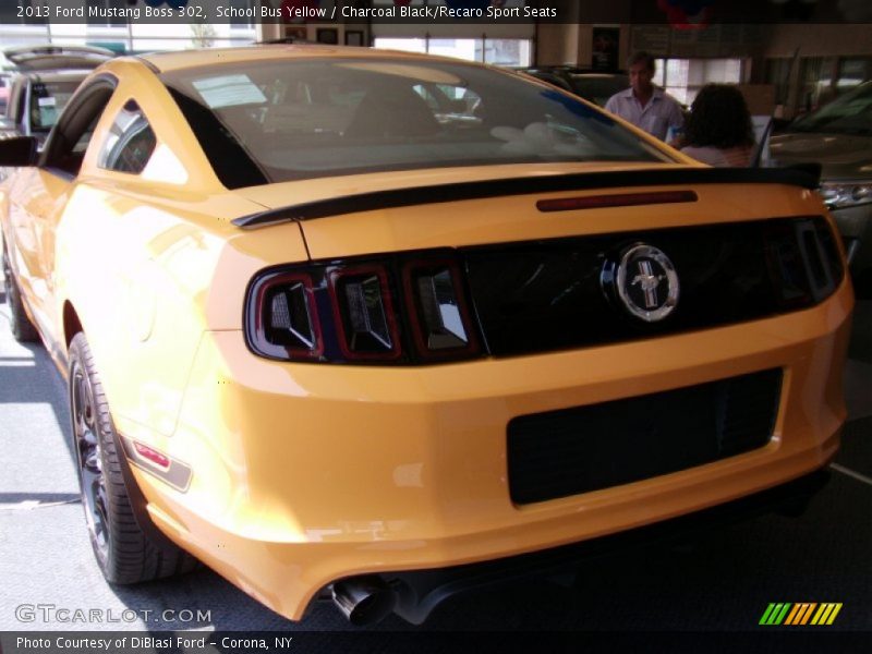 School Bus Yellow / Charcoal Black/Recaro Sport Seats 2013 Ford Mustang Boss 302