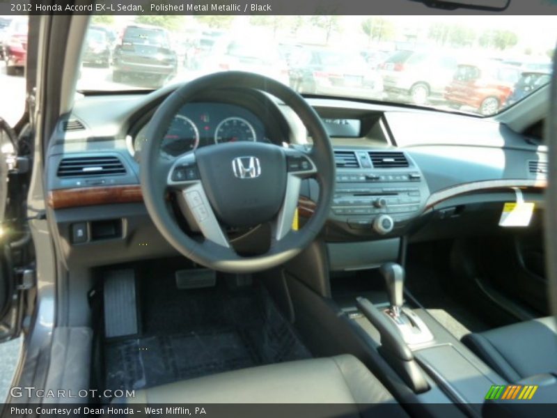 Polished Metal Metallic / Black 2012 Honda Accord EX-L Sedan