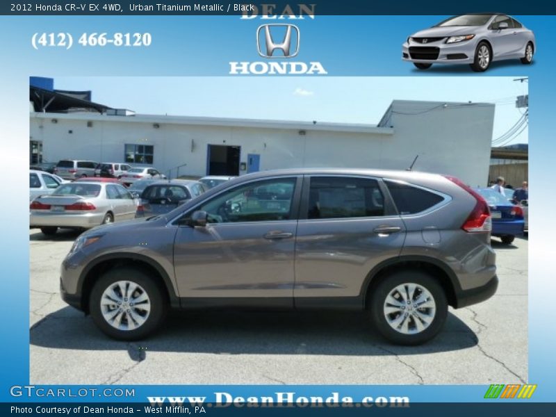 Urban Titanium Metallic / Black 2012 Honda CR-V EX 4WD