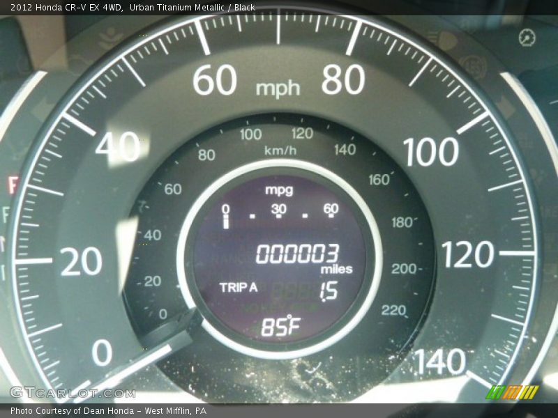 Urban Titanium Metallic / Black 2012 Honda CR-V EX 4WD