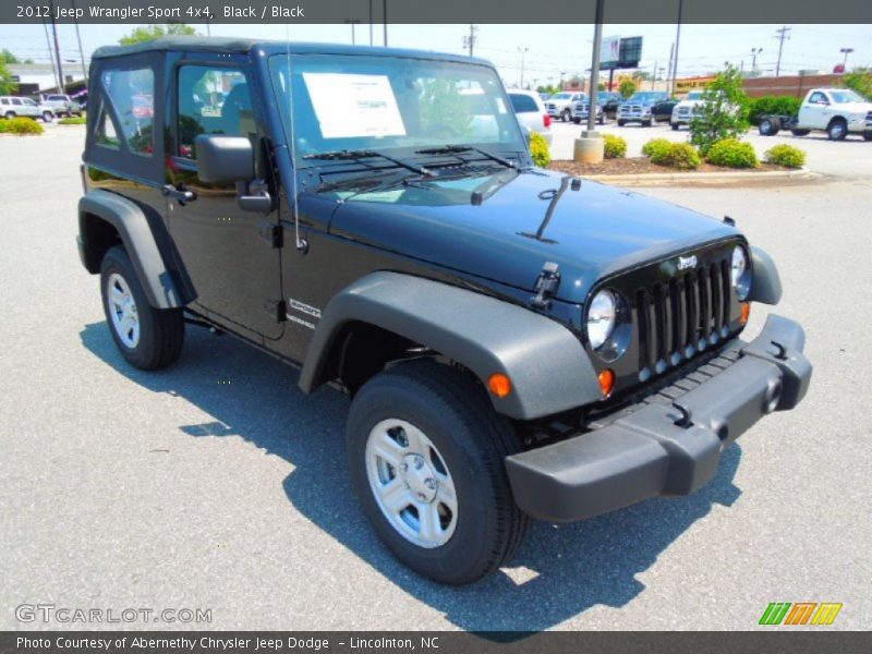 Black / Black 2012 Jeep Wrangler Sport 4x4