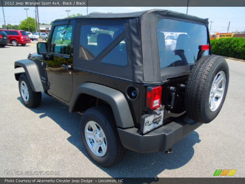Black / Black 2012 Jeep Wrangler Sport 4x4
