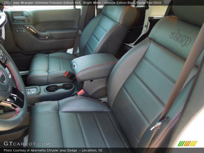 Front Seat of 2012 Wrangler Unlimited Freedom Edition 4x4