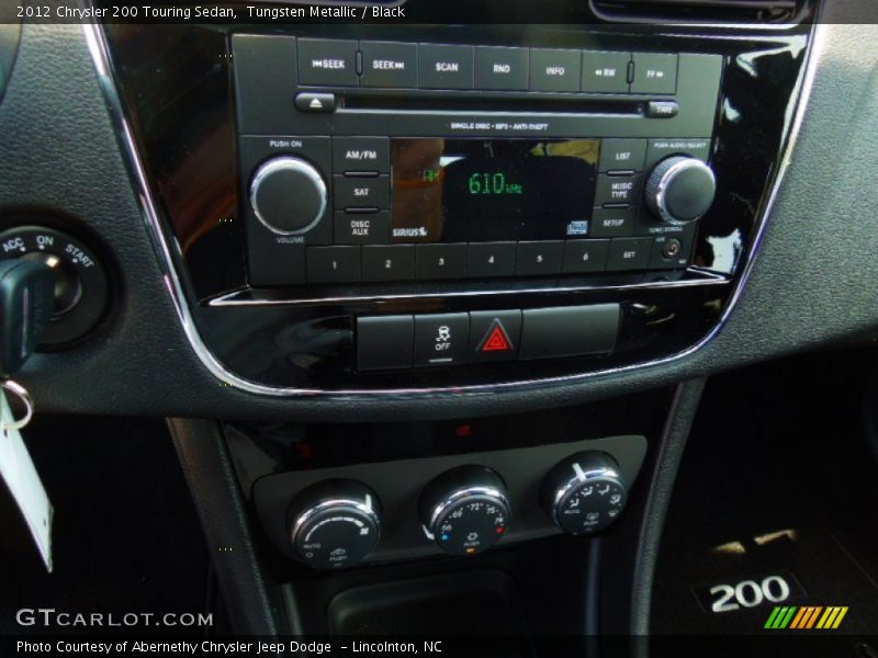 Tungsten Metallic / Black 2012 Chrysler 200 Touring Sedan
