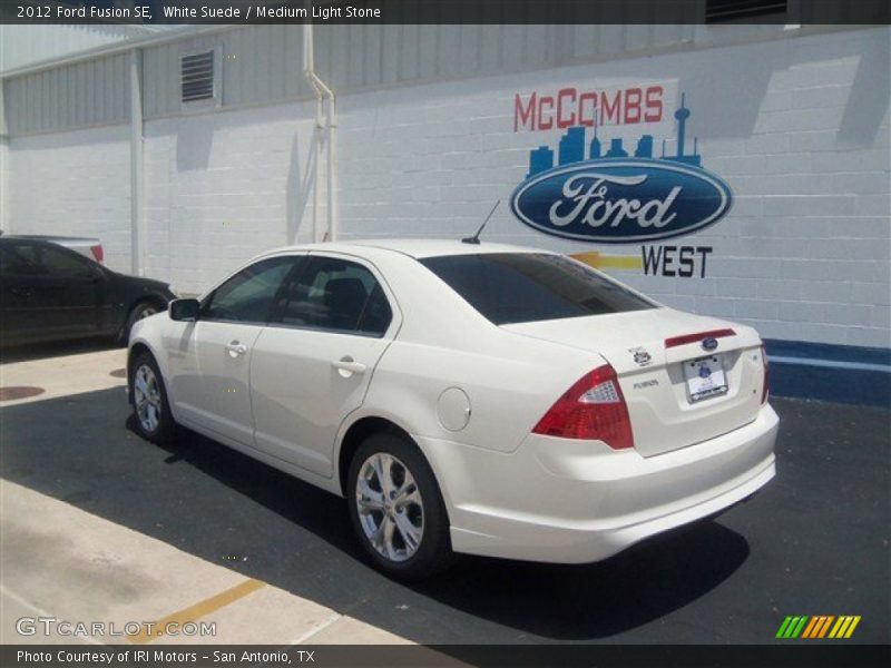 White Suede / Medium Light Stone 2012 Ford Fusion SE