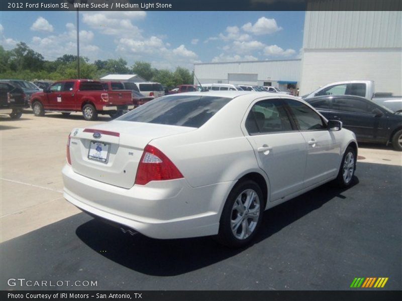 White Suede / Medium Light Stone 2012 Ford Fusion SE