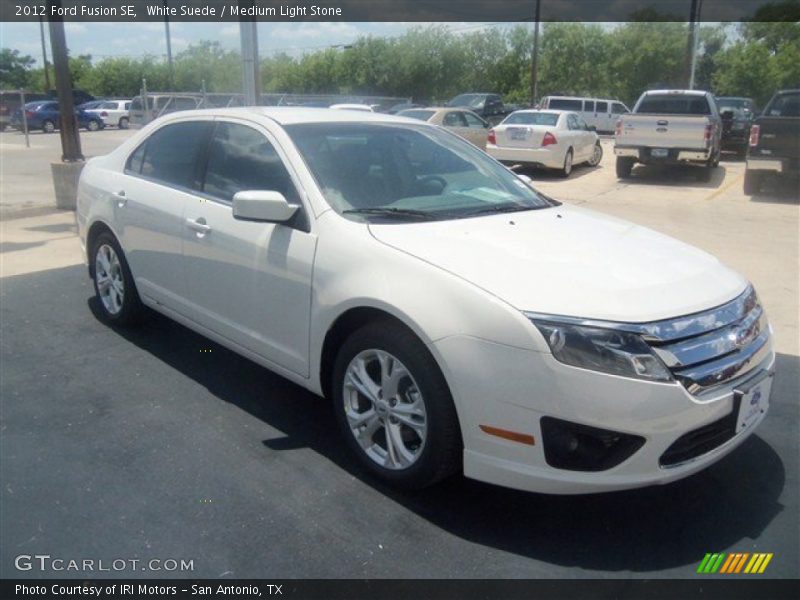 White Suede / Medium Light Stone 2012 Ford Fusion SE