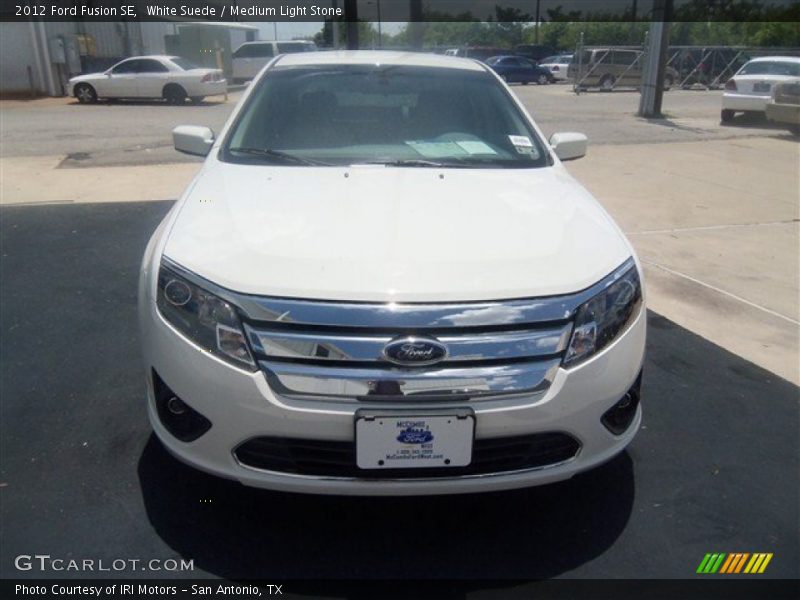 White Suede / Medium Light Stone 2012 Ford Fusion SE