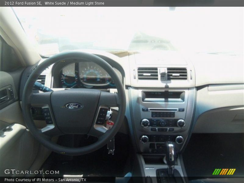 White Suede / Medium Light Stone 2012 Ford Fusion SE