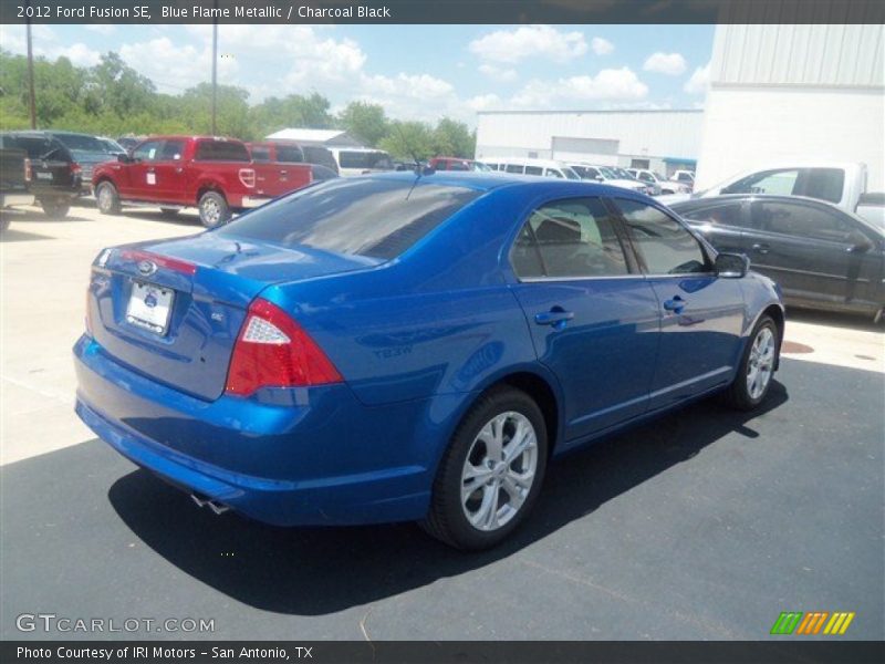 Blue Flame Metallic / Charcoal Black 2012 Ford Fusion SE