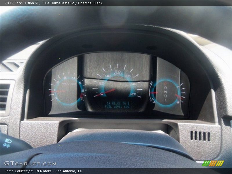 Blue Flame Metallic / Charcoal Black 2012 Ford Fusion SE
