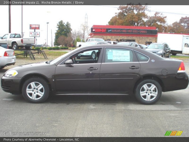 Mocha Bronze Metallic / Ebony 2009 Chevrolet Impala LS