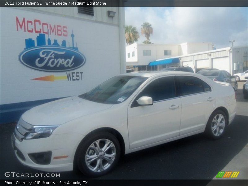 White Suede / Medium Light Stone 2012 Ford Fusion SE