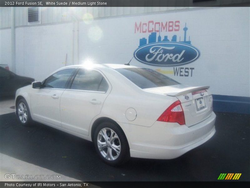 White Suede / Medium Light Stone 2012 Ford Fusion SE